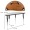 Flash Furniture 47.5 W, 76 L, 30.25 H, Chrome, Laminate, Particleboard, Plastic, Steel XU-GRP-16CH-A3048CON-48-GY-T-A-GG - alternate 4